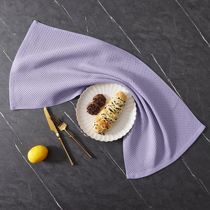 Homaxy 100% Cotton Kitchen Towels and Dishcloths Set, 12 x 12 Inches and 13 x - Image 9
