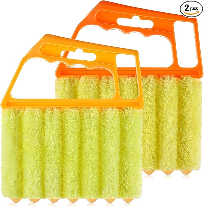 Geiserailie 2 Pcs Window Venetian Blind Cleaner Duster Tool Washable 7 Fingers by Geiserailie