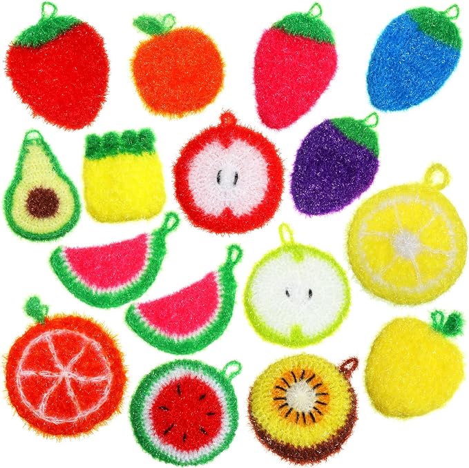 Kenning 16 Pcs Dish Scrubber Non Scratch Dish Washing Scrubbers Reusable by Kenning