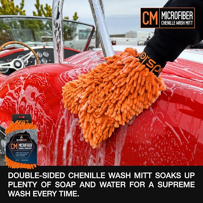 Suds Lab CM Chenille Microfiber Wash MItt - Image 4