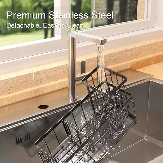 Kitchen Sink Caddy Organizer – Rustproof Sponge Holder - Image 5