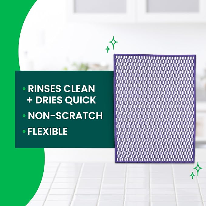 Scotch-Brite® Stay Clean Scrubbing Dish Cloths, Reusable and Long-Lasting Mesh - Image 2