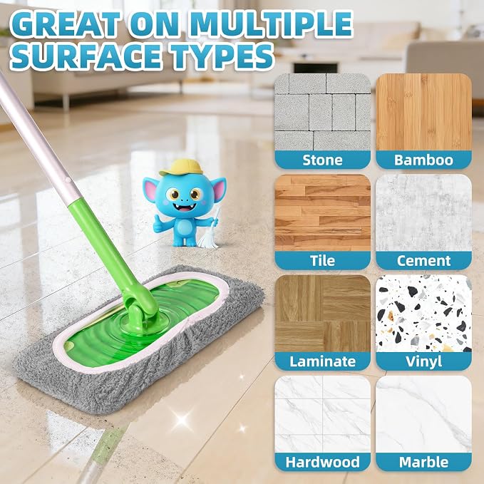 6 Pack Reusable Mop Pads Compatible - Image 6