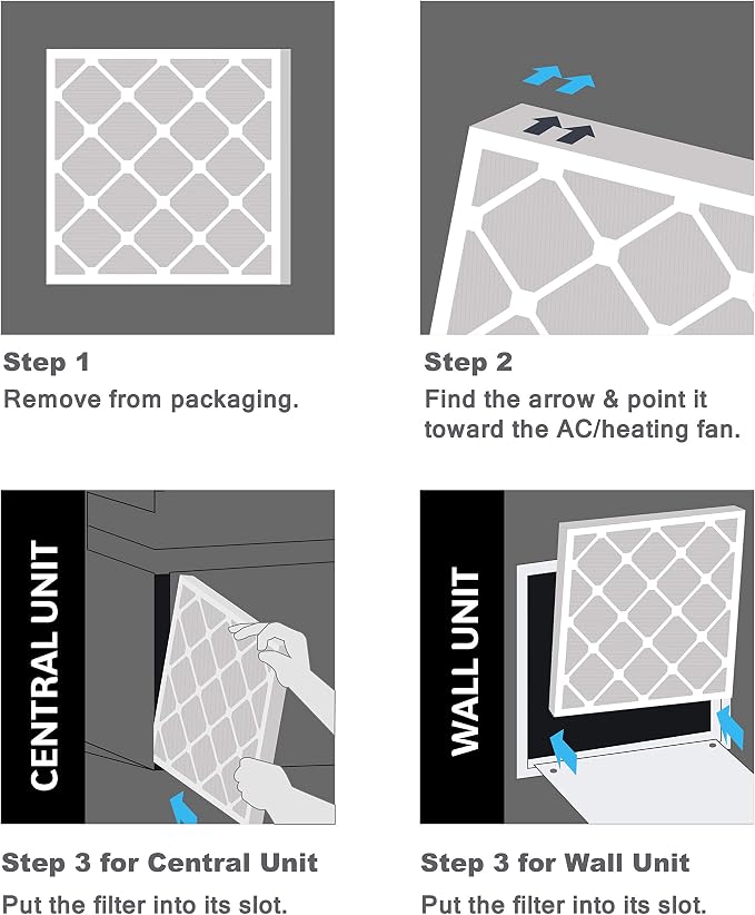 Aerostar 21 1/4x23 1/4x1 MERV 8 Pleated Air Filter, AC Furnace Air Filter - Image 5
