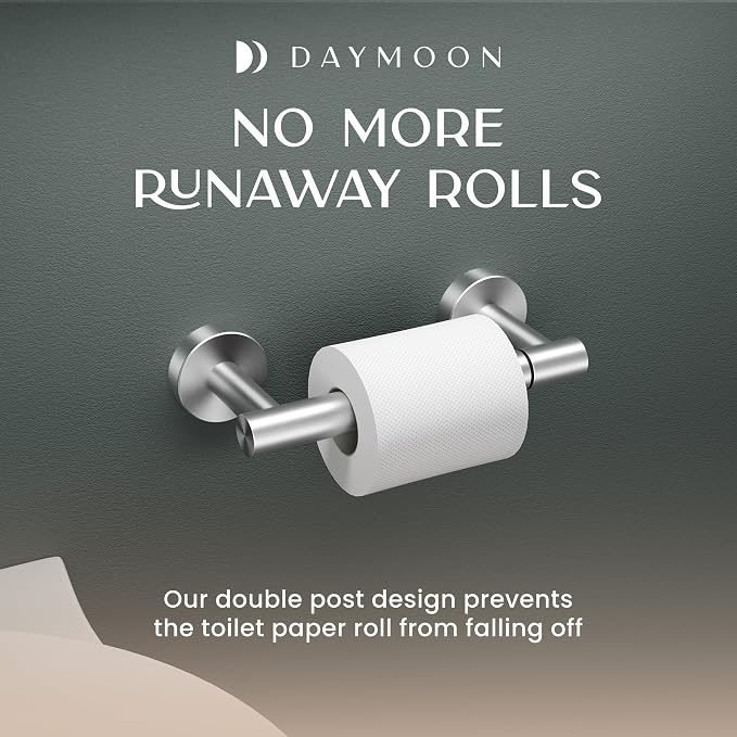 Day Moon™ Brushed Nickel Toilet Paper Holder - Image 7