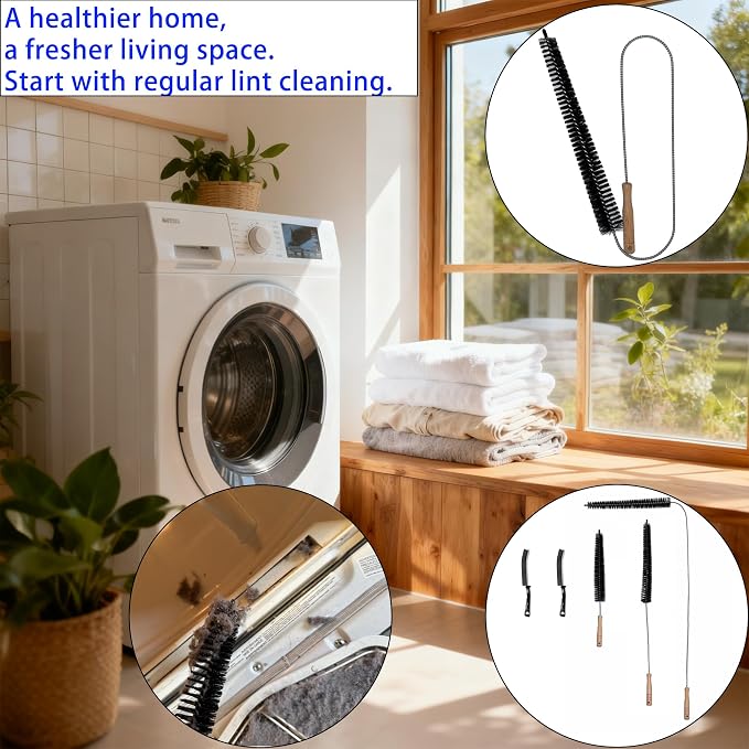 Dryer Vent Cleaner Kit, 3-Size Flexible Dryer Vent Brush Set - Image 9