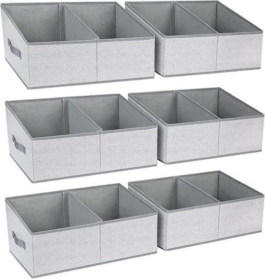 DIMJ Large Closet Shelf Organizer Bins 6 Packs by DiMJ