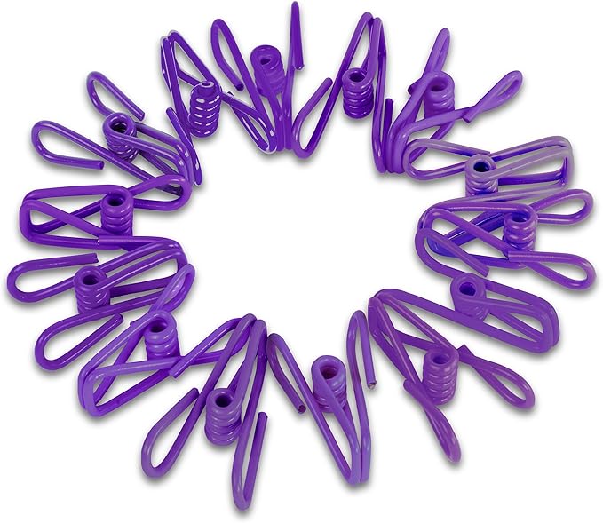 30 Pack Purple Chip Bag Clips for Food by RIVEDA
