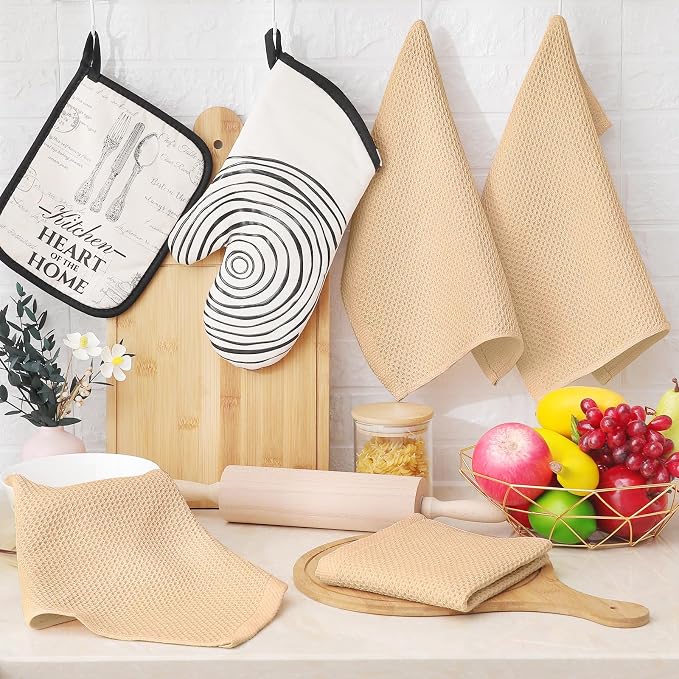 Homaxy 100% Cotton Waffle Weave Kitchen Dish Cloths, Ultra Soft Absorbent Quick - Image 6