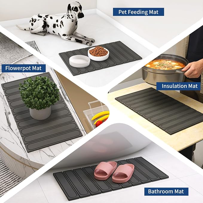 Hopegiver Stone Drying Mat for Kitchen Counter, Super Absorbent, Non-Slip & - Image 7