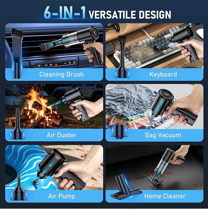 Car Vacuum Portable Cordless, 35000Pa High Power Brushless Motor Handheld Vacuum - Image 5