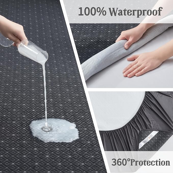BEDLORE King Mattress Protector, Waterproof Noiseless Mattress Cover - Image 4