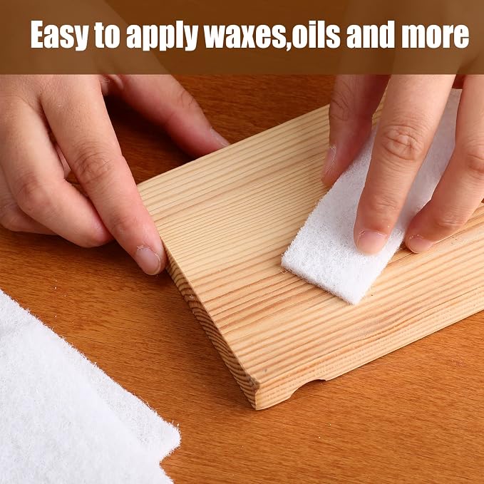 Hoolerry 40 Pcs White Scrub Pads Light Duty Scouring Non Woven Pad Non Scratch - Image 5