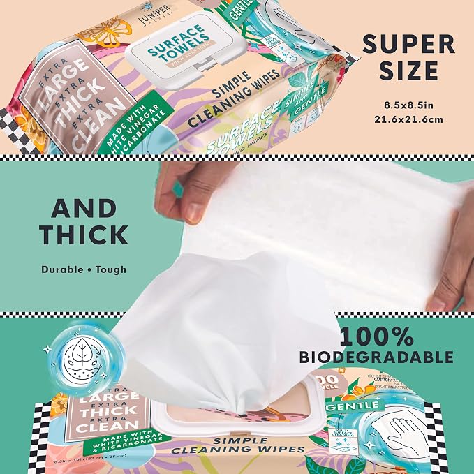Single Surface Cleaning Wipes, Thick & Large Dispose, All-Purpose Cleaner - Image 3