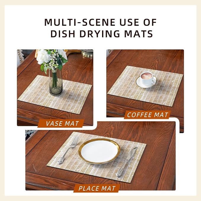 Dish Drying Mat Diatomaceous Earth Soft Coffee Mat Silicone Dish Drying Mat - Image 6