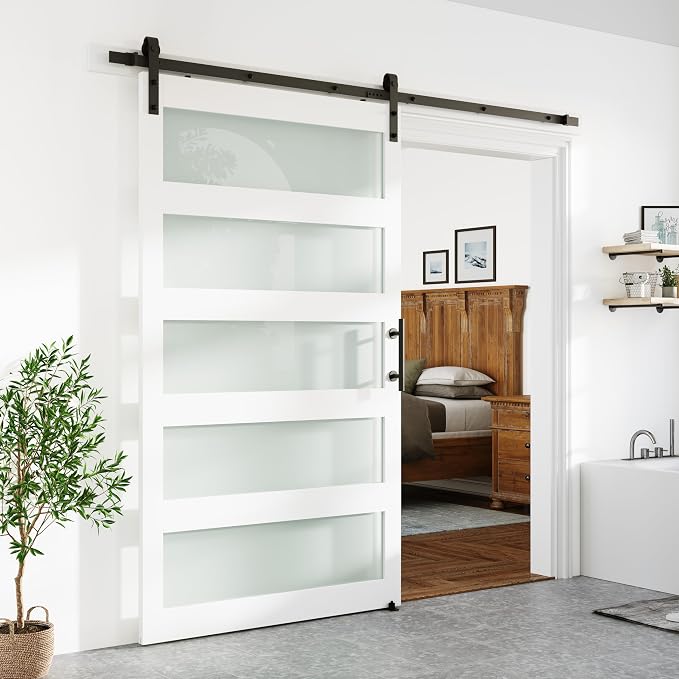 SmartStandard 48 x 84 in Glass Barn Door - Image 8