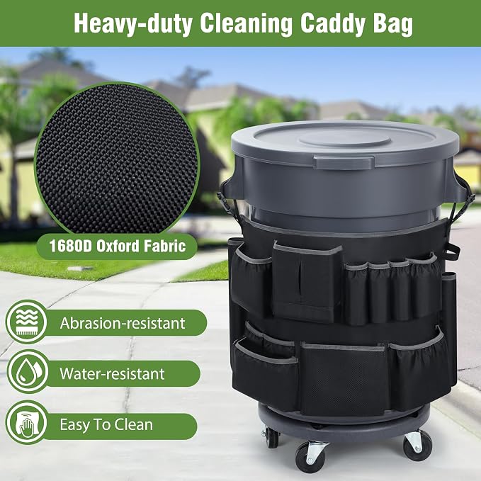 4PCS Trash Can Caddy Bags Fit 32-55 Gallon Garbage Bin, Garbage Bin Caddy Bag - Image 5