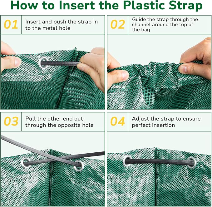GreatBuddy 132 Gallon Reusable Yard Waste Bag, Heavy Duty, Upright Lawn Bags - Image 7