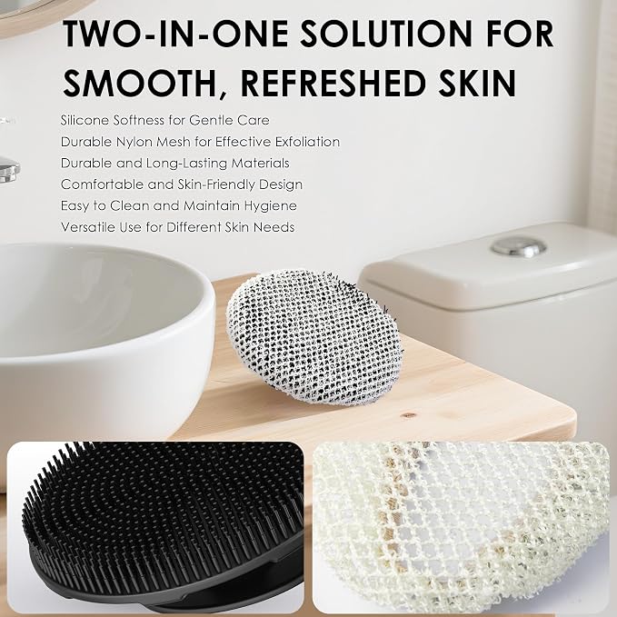 INNERNEED Food-Grade Soft Silicone Body Scrubber Shower Brush Handheld - Image 3