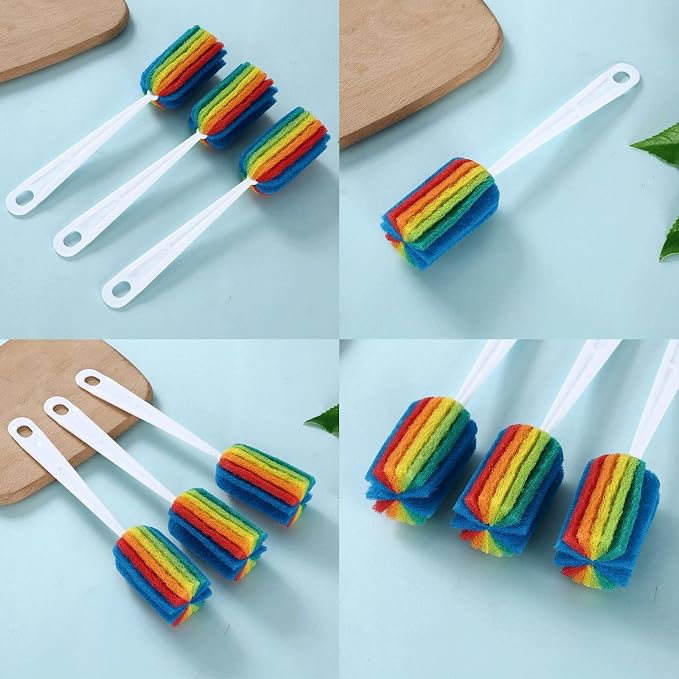 3PCS Cleaning Bottle Sponge Brush - Image 9