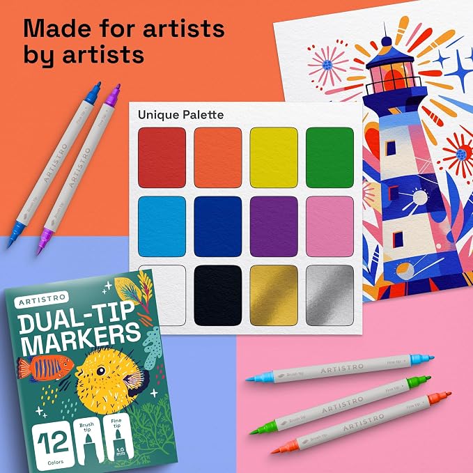 ARTISTRO 12 Acrylic Paint Markers - Image 7