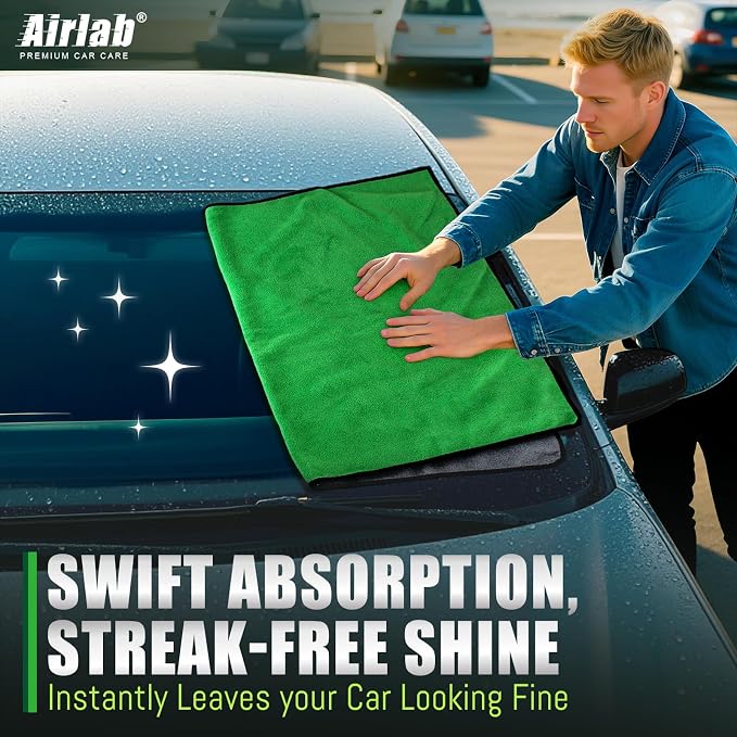 Airlab Microfiber Towels for Cars Wash Drying Thick Plush Cleaning Cloth Auto - Image 5