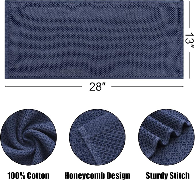 Kitinjoy 100% Cotton Waffle Weave Kitchen Hand Towels - Image 2