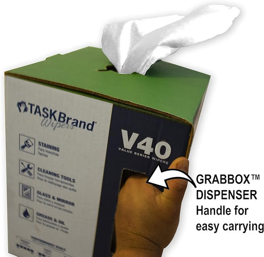 TaskBrand N-V040CGW Center Pull Wipers White 10 x 12 - Image 2