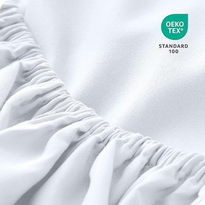 Bare Home 2-Pack Fitted Bottom Sheets Full - Premium 1800 Ultra-Soft Wrinkle Resistant Microfiber - Deep Pocket (Full, White)