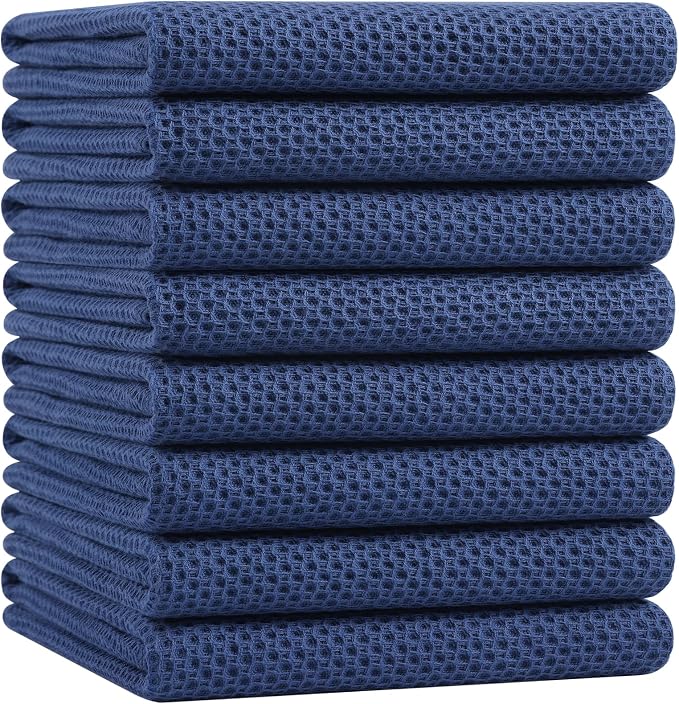 Homaxy 100% Cotton Waffle Weave Kitchen Dish Towels, Ultra Soft Absorbent Quick by Homaxy