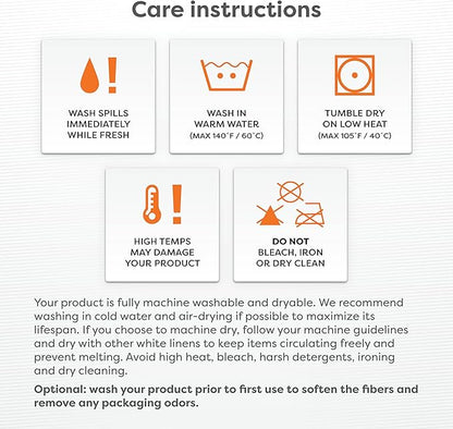 HOSPITOLOGY PRODUCTS TwinXL Mattress Protector Hypoallergenic Natural Cotton - Waterproof - Fitted Cover - Machine Washable - 38" W x 80" L