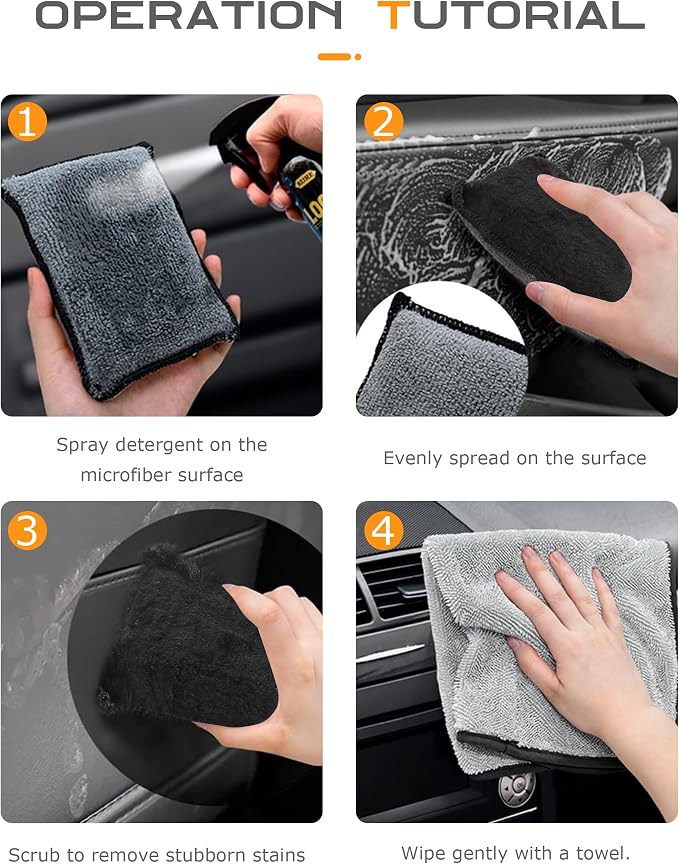 3PCS Car Interior Cleaning Sponge Block, Interior Scrub Pad, Car Accessories - Image 5