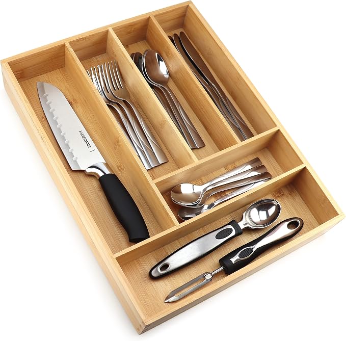 silverware tray organizer– Flatware Utensil Cutlery Silverware Holder - Image 9
