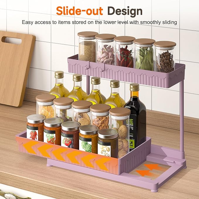 3 Pack Multi-Purpose Under Sink Organizers and Storage, 2026 L-Shaped Pull Out - Image 3
