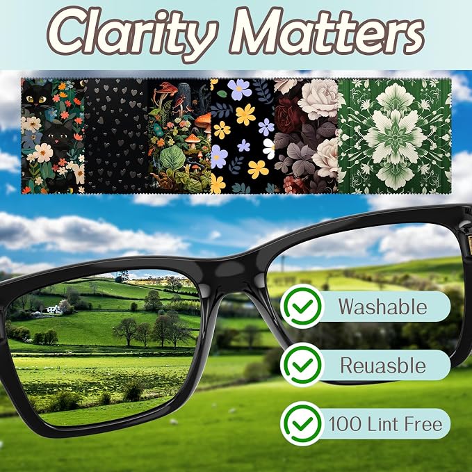 6 PCS Glasses Cleaning Cloth Eyeglass Lens Microfiber Cleaning Cloth Reusable - Image 3