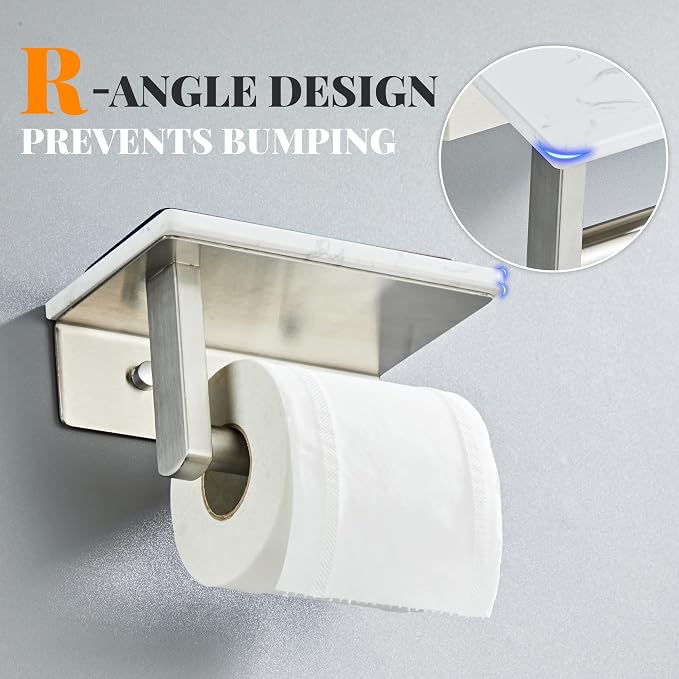 Brushed Nickel Toilet Paper Holder - Image 2