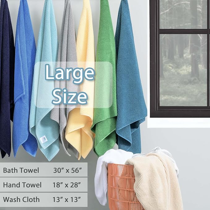 Green Towels, 6 Piece Towels Set - Image 4