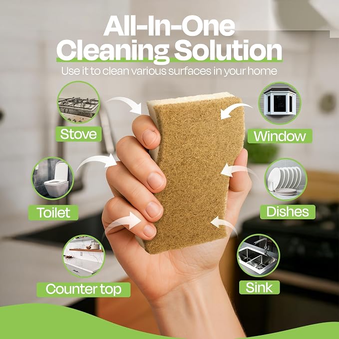 Natural Kitchen Sponges Pack of 12 - Image 4