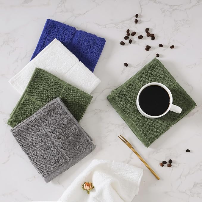 Glynniss Dishcloths Kitchen Highly Absorbent Dish Rags 100% Cotton Dish Cloths - Image 5