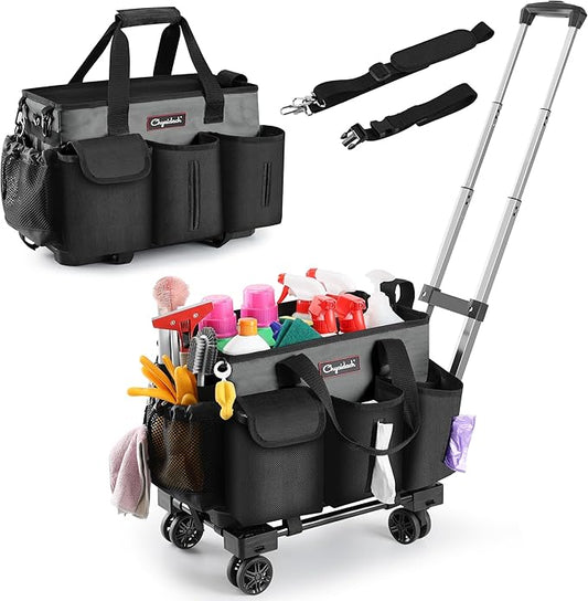 Rolling Cleaning Caddy, Cleaning Supplies Organizer by Chyaidach