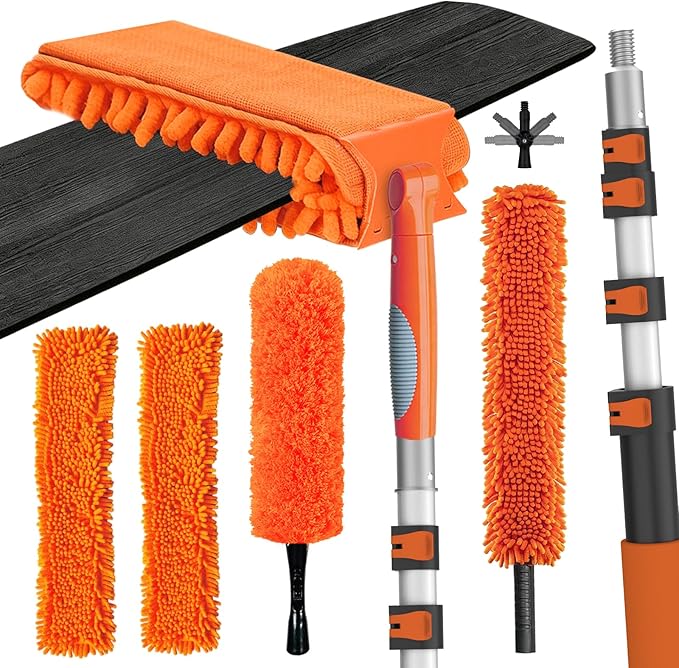 36FT Reach Ceiling Fan Cleaner Duster, Fan Blade Cleaner Kit by LAANPOLE