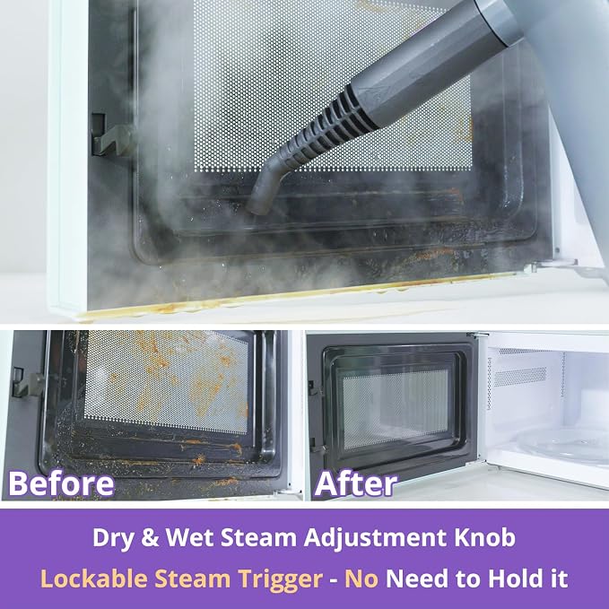 Steam Cleaner Handheld: 1200W Fast 10-Sec Heat-Up-750mL Tank-No Cooling-Refill - Image 3