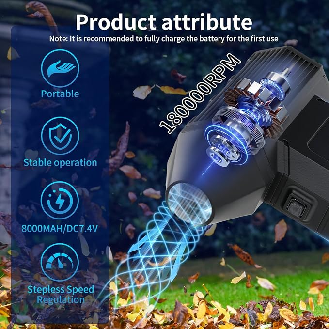 Electric Air Duster – 180000 RPM Compressed Air Blower - Image 2