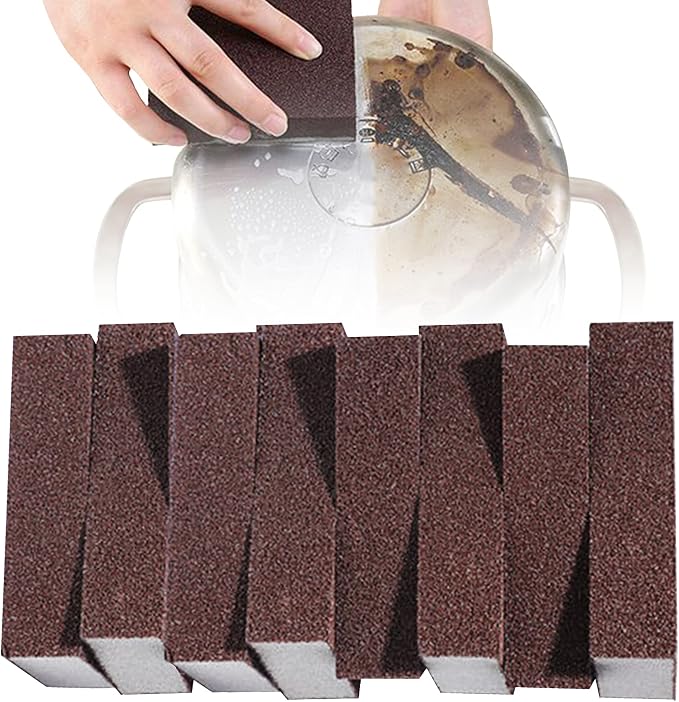 8pc Carborundum Sponge Nano Emery Sponges Caspian Stone Pot Clean Brush Rust - Image 7