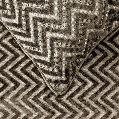 The HomeCentric King Queen Twin Grey Decorative CA King 86"x18" Bed Runner with 2 Pillow Cover, Crystals Bed Scarf on Velvet Fabric - Grey Crystal Chevy