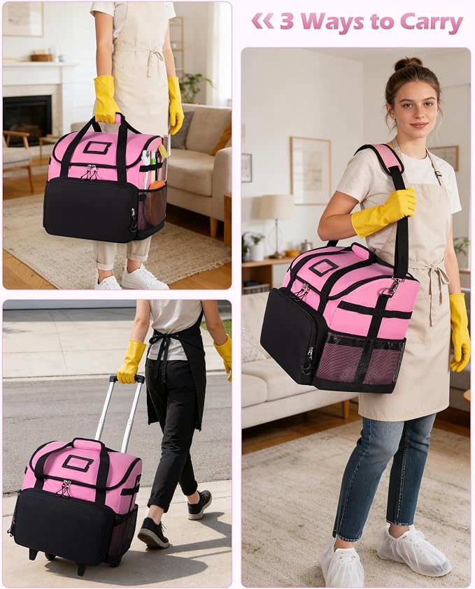 Large Rolling Cleaning Caddy Bag - Image 5