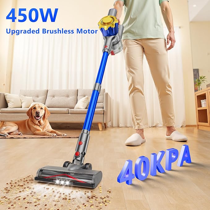 Cordless Vacuum Cleaner, 450W 40Kpa Powerful Stick Vacuum, Vacuum Cleaners - Image 2