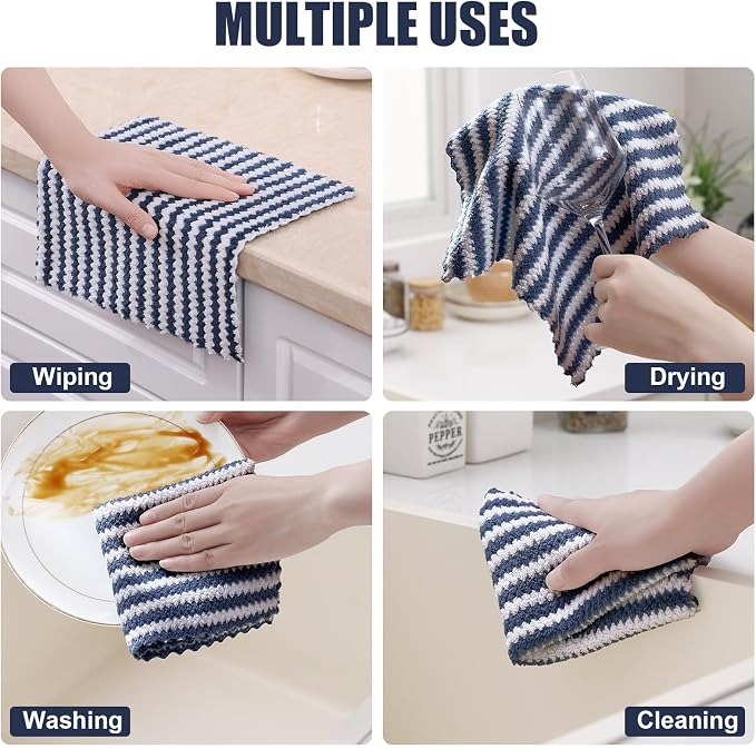 Homaxy 18 Pack Kitchen Dish Cloths, Ultra Soft and Absorbent Dish Towels - Image 4