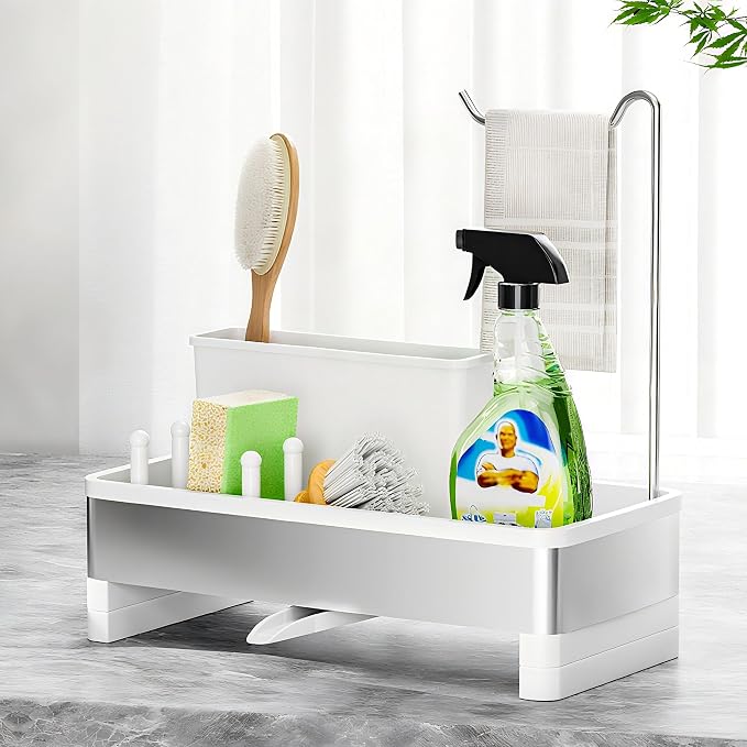 Stainless Steel Sink Caddy, Sponge Holder by EwaiiraHomeStorageOrganizer