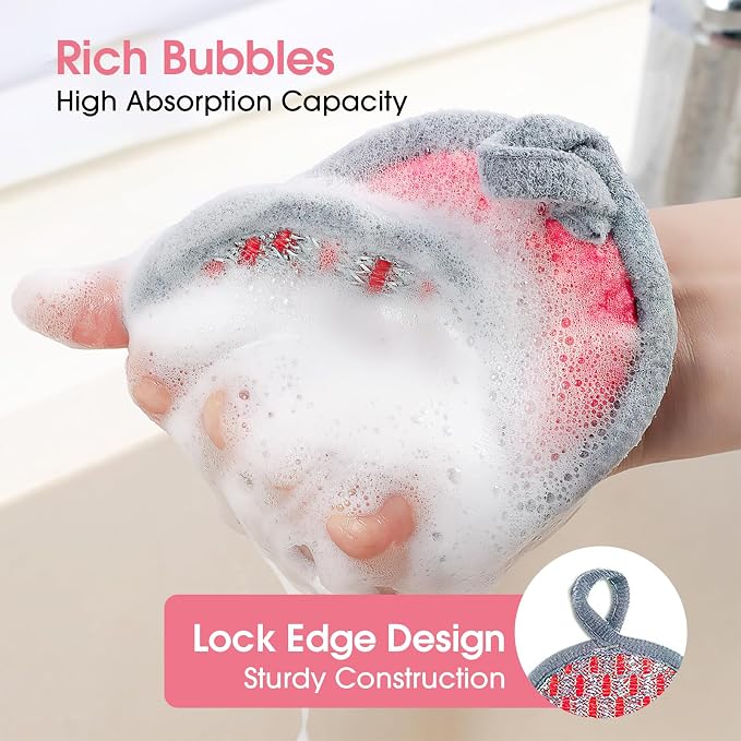 Multi-Purpose Kitchen Scrub & Microfiber Sponge – Durable, Chemical-Free - Image 5